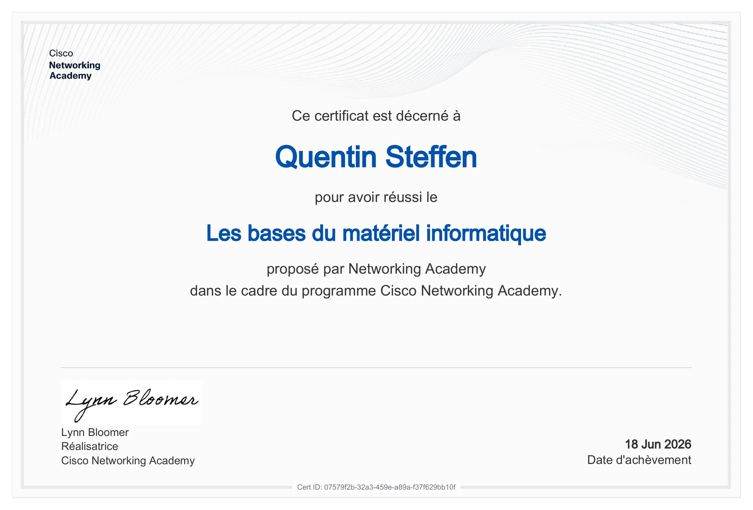 Certification Cisco — Les bases du matériel informatique